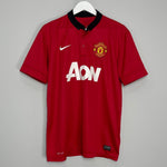 Shop 2013/14 MANCHESTER UNITED VIDIC #15 HOME SHIRT (L) NIKE, classic football shirts, vintage football shirts & retro soccer jerseys at Cult Kits