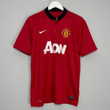 Shop 2013/14 MANCHESTER UNITED VIDIC #15 HOME SHIRT (L) NIKE, classic football shirts, vintage football shirts & retro soccer jerseys at Cult Kits
