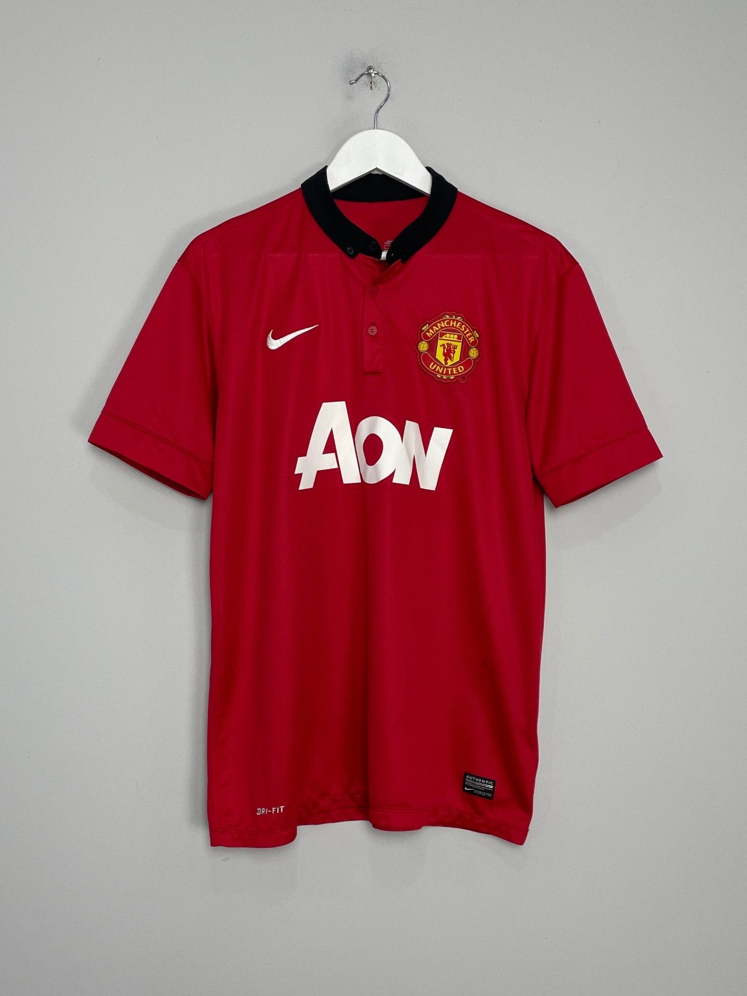 Shop 2013/14 MANCHESTER UNITED VIDIC #15 HOME SHIRT (L) NIKE, classic football shirts, vintage football shirts & retro soccer jerseys at Cult Kits