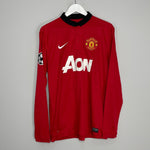 Shop 2013/14 MANCHESTER UNITED VIDIC #15 L/S C/L HOME SHIRT (L) NIKE, classic football shirts, vintage football shirts & retro soccer jerseys at Cult Kits