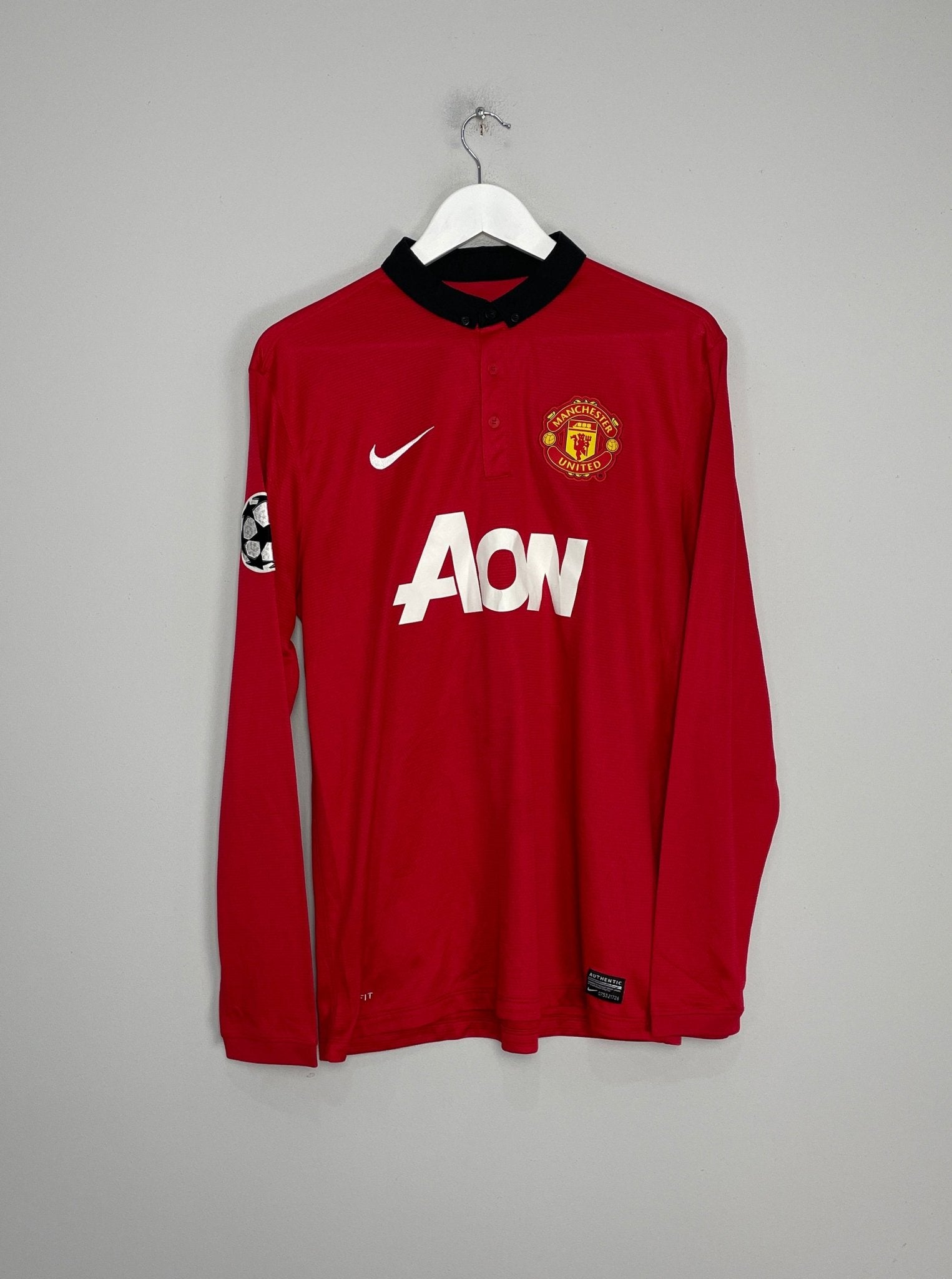 Shop 2013/14 MANCHESTER UNITED VIDIC #15 L/S C/L HOME SHIRT (L) NIKE, classic football shirts, vintage football shirts & retro soccer jerseys at Cult Kits