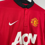 Shop 2013/14 MANCHESTER UNITED VIDIC #15 L/S C/L HOME SHIRT (L) NIKE, classic football shirts, vintage football shirts & retro soccer jerseys at Cult Kits