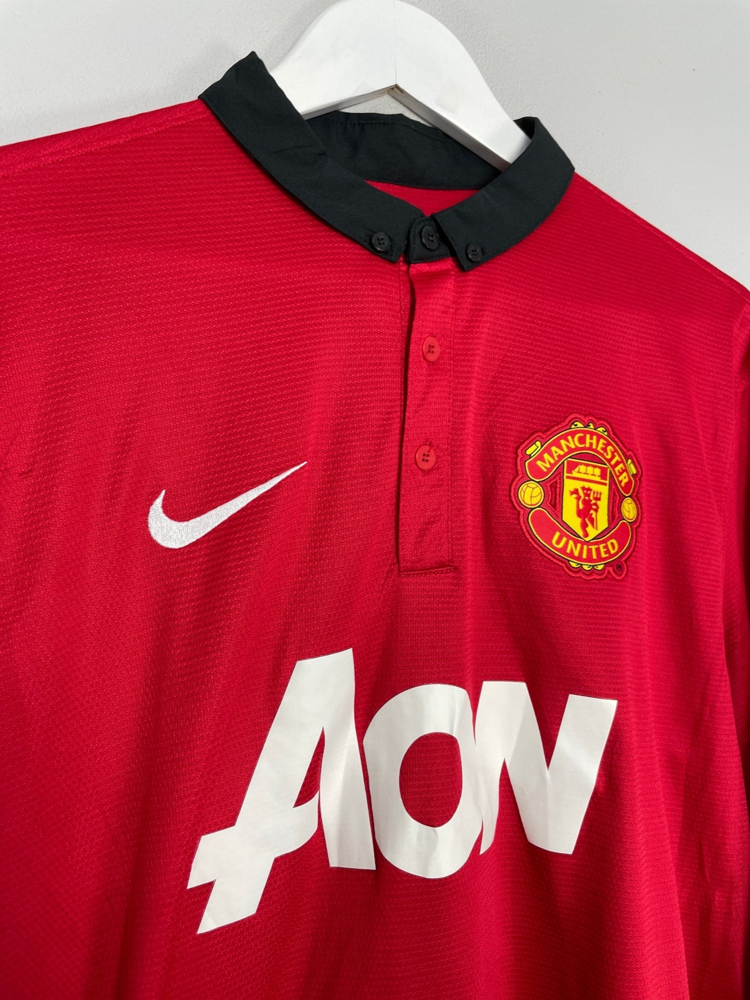 Shop 2013/14 MANCHESTER UNITED VIDIC #15 L/S C/L HOME SHIRT (L) NIKE, classic football shirts, vintage football shirts & retro soccer jerseys at Cult Kits