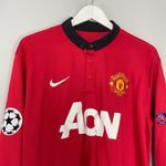 Shop 2013/14 MANCHESTER UNITED VIDIC #15 L/S C/L HOME SHIRT (XL) NIKE, classic football shirts, vintage football shirts & retro soccer jerseys at Cult Kits