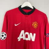 Shop 2013/14 MANCHESTER UNITED VIDIC #15 L/S C/L HOME SHIRT (XL) NIKE, classic football shirts, vintage football shirts & retro soccer jerseys at Cult Kits