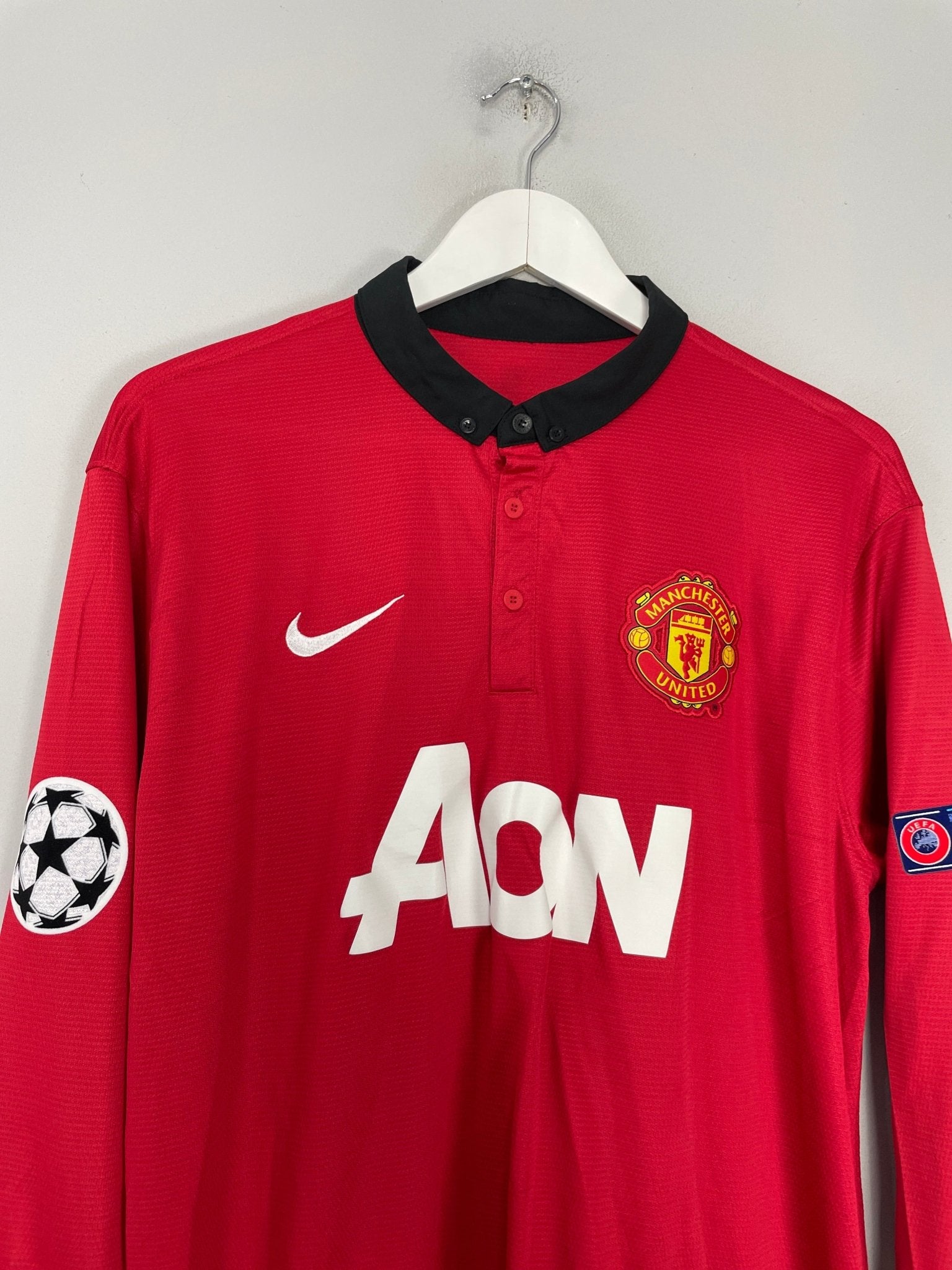Shop 2013/14 MANCHESTER UNITED VIDIC #15 L/S C/L HOME SHIRT (XL) NIKE, classic football shirts, vintage football shirts & retro soccer jerseys at Cult Kits