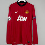 Shop 2013/14 MANCHESTER UNITED VIDIC #15 L/S C/L HOME SHIRT (XL) NIKE, classic football shirts, vintage football shirts & retro soccer jerseys at Cult Kits