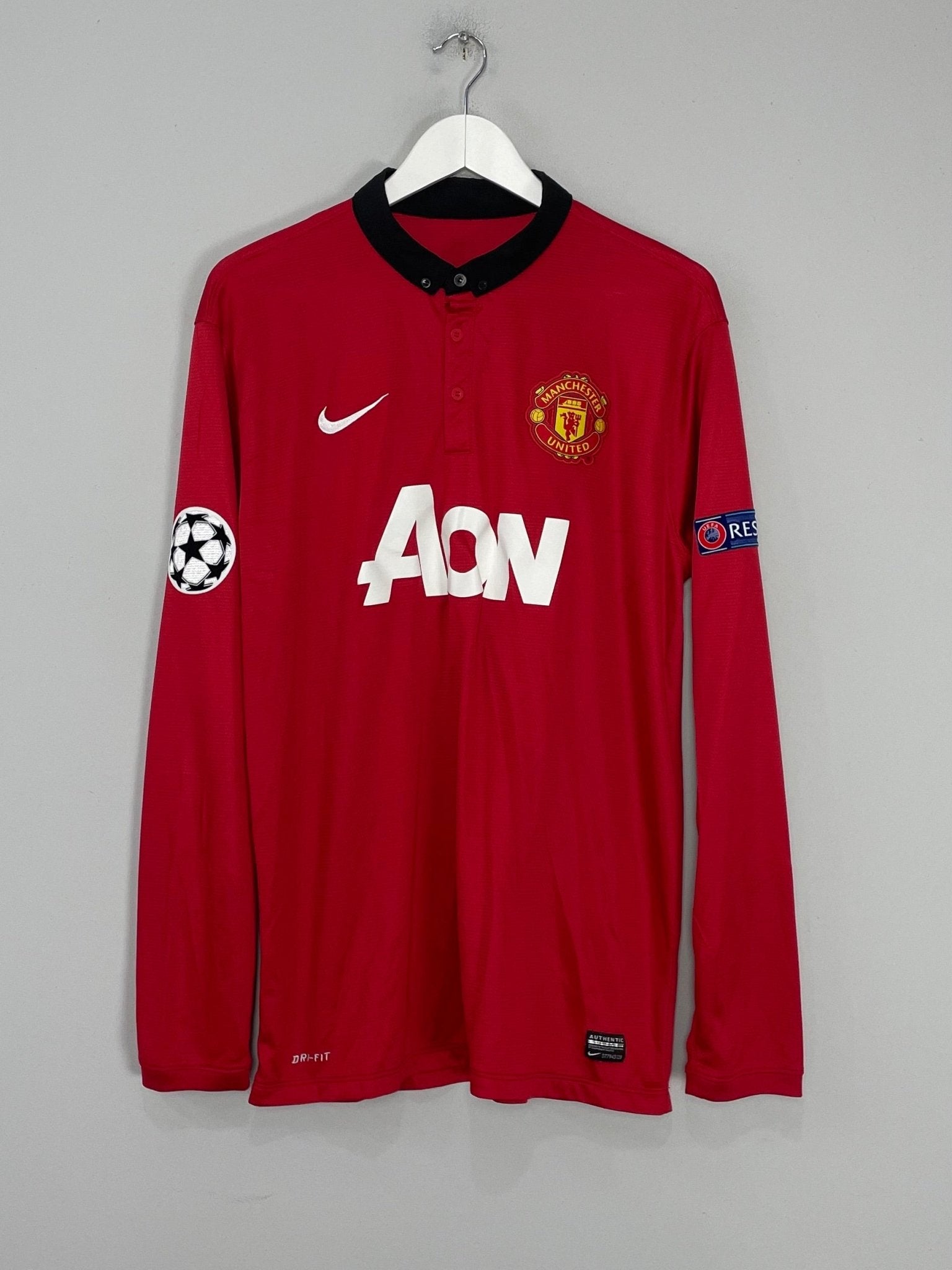 Shop 2013/14 MANCHESTER UNITED VIDIC #15 L/S C/L HOME SHIRT (XL) NIKE, classic football shirts, vintage football shirts & retro soccer jerseys at Cult Kits