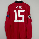 Shop 2013/14 MANCHESTER UNITED VIDIC #15 L/S C/L HOME SHIRT (XL) NIKE, classic football shirts, vintage football shirts & retro soccer jerseys at Cult Kits