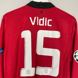 Shop 2013/14 MANCHESTER UNITED VIDIC #15 L/S C/L HOME SHIRT (XL) NIKE, classic football shirts, vintage football shirts & retro soccer jerseys at Cult Kits