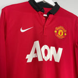 Shop 2013/14 MANCHESTER UNITED V.PERSIE #20 L/S HOME SHIRT (M) NIKE, classic football shirts, vintage football shirts & retro soccer jerseys at Cult Kits