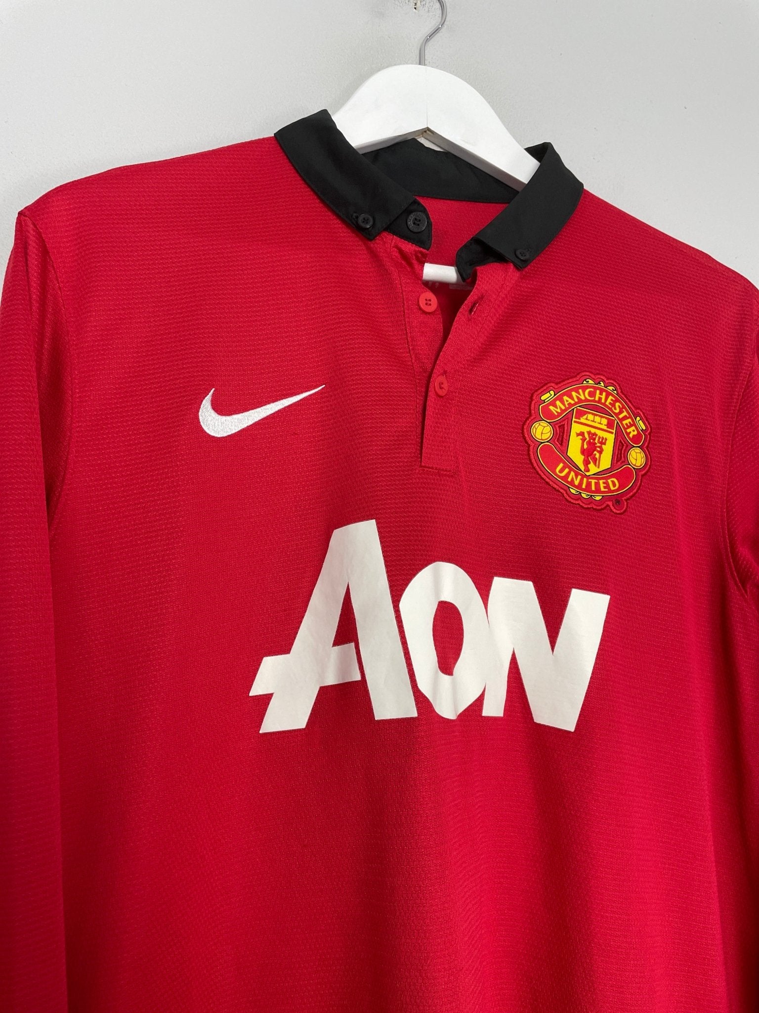 Shop 2013/14 MANCHESTER UNITED V.PERSIE #20 L/S HOME SHIRT (M) NIKE, classic football shirts, vintage football shirts & retro soccer jerseys at Cult Kits