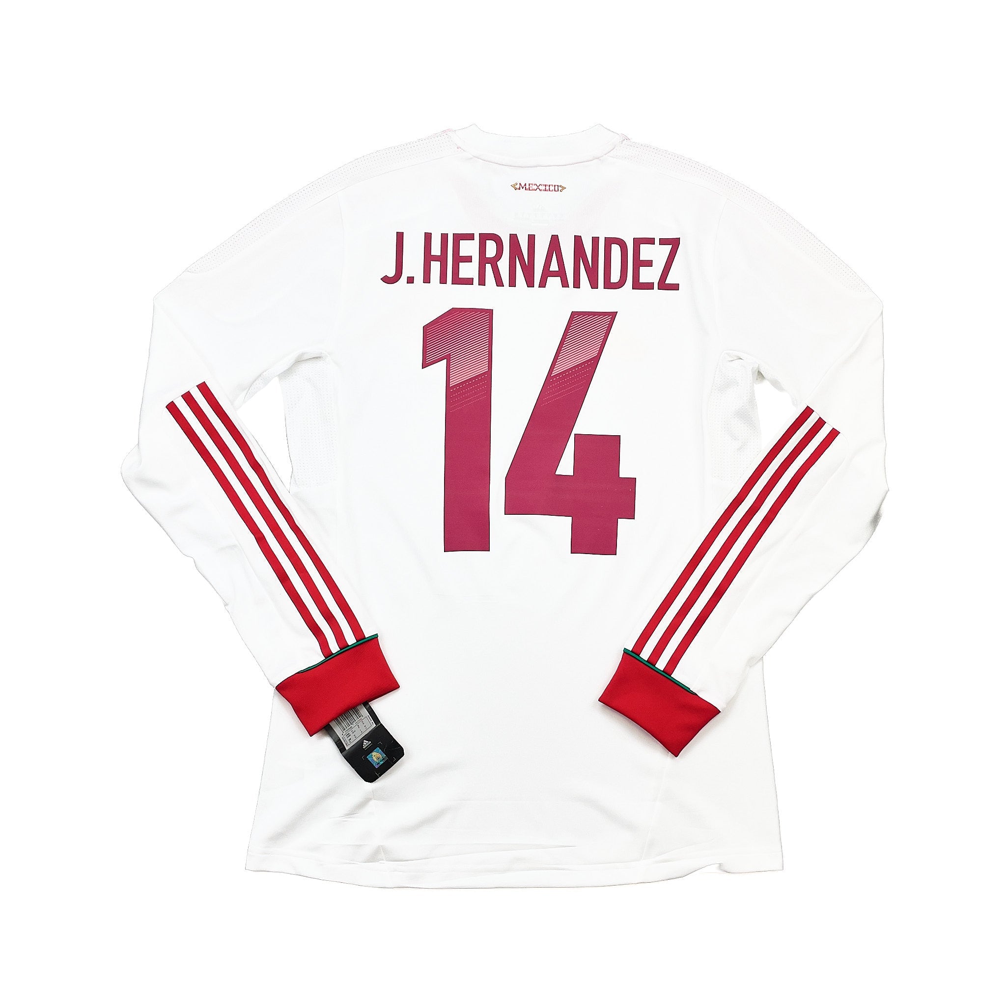Buy 2013/14 Mexico J.Hernandez 14 *BNWT* Player Issue L/S Away Shirt (M) Adidas ~ Free worldwide shipping available ~ Authentic Vintage Football Shirts from Cult Kits