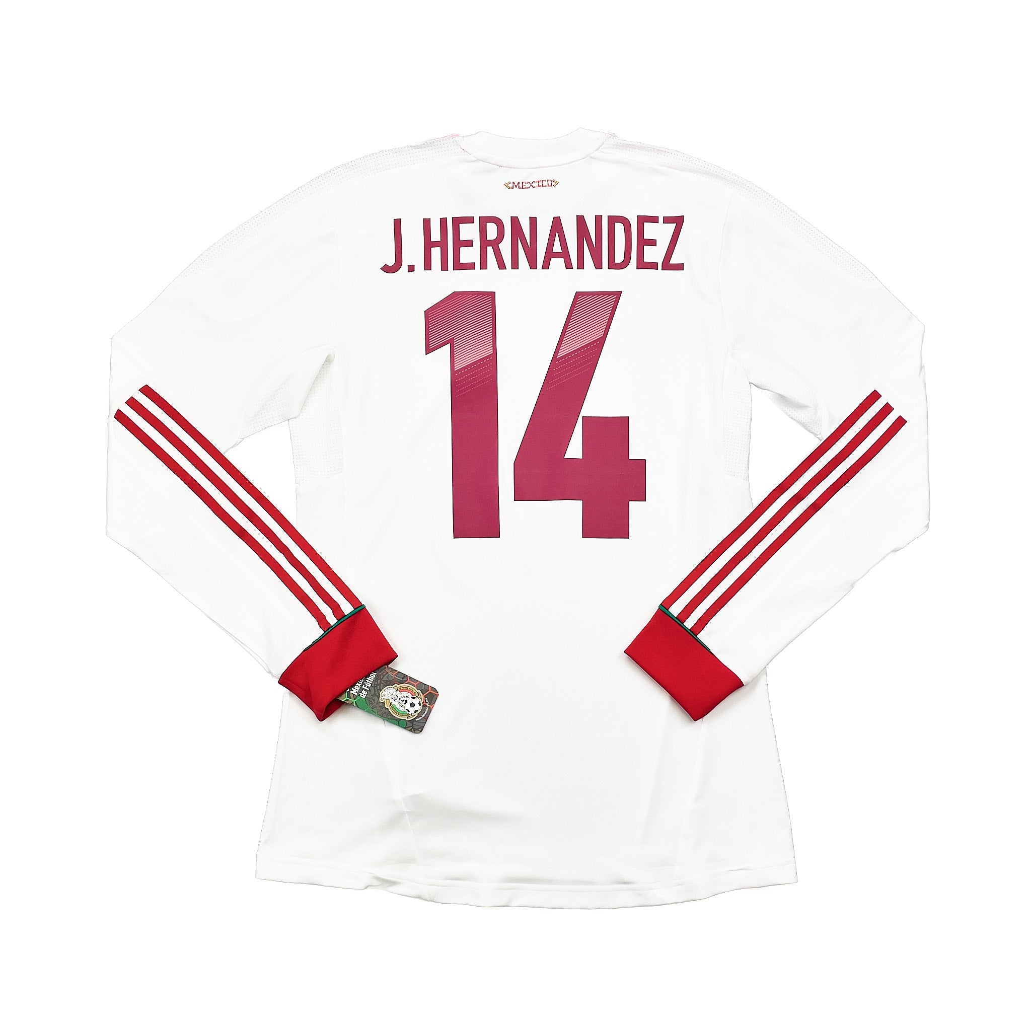 Buy 2013/14 Mexico J.Hernandez 14 *Player Issue* BNWT L/S Away Shirt (M) Adidas ~ Free worldwide shipping available ~ Authentic Vintage Football Shirts from Cult Kits