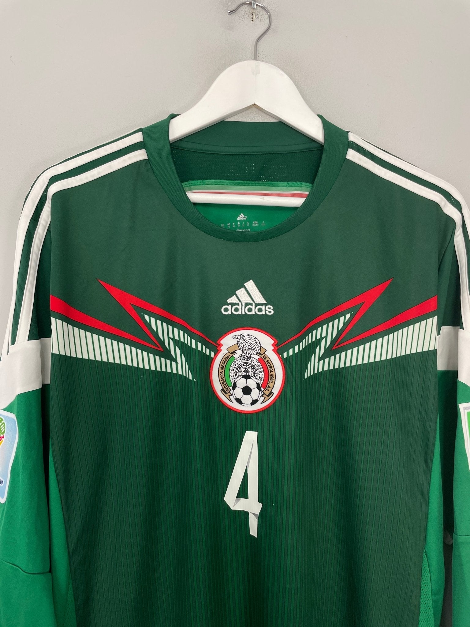 Shop 2013/14 MEXICO R.MARQUEZ #4 L/S HOME SHIRT (XL) ADIDAS, classic football shirts, vintage football shirts & retro soccer jerseys at Cult Kits