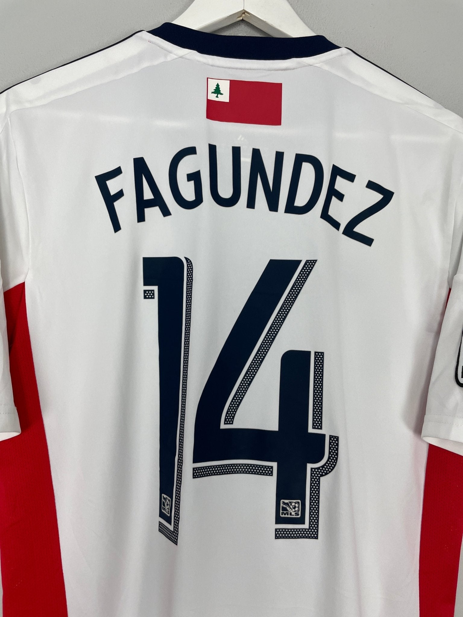 Shop 2013/14 NEW ENGLAND REVOLUTION FAGUNDEZ #14 AWAY SHIRT (M) ADIDAS, classic football shirts, vintage football shirts & retro soccer jerseys at Cult Kits