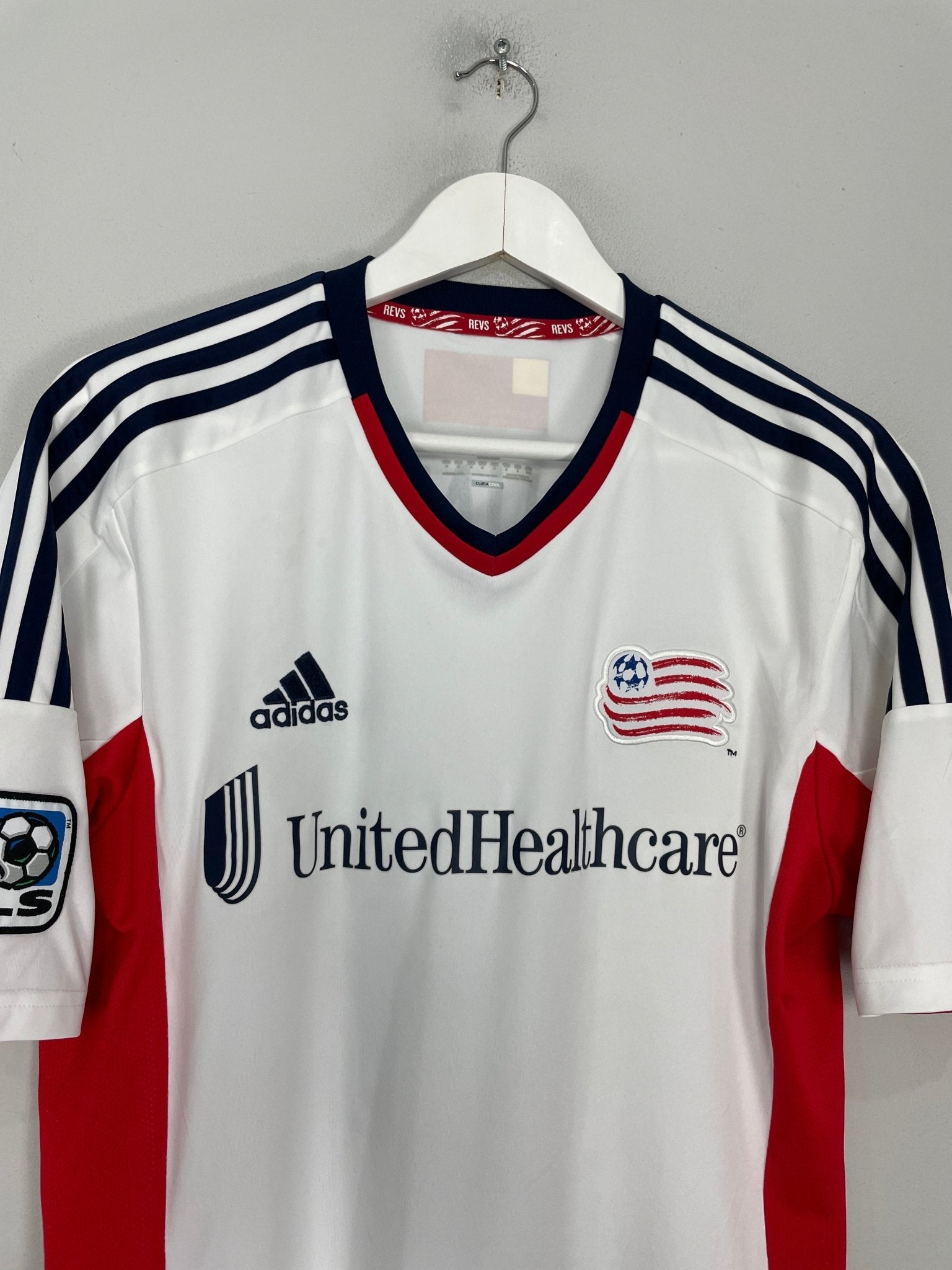 Shop 2013/14 NEW ENGLAND REVOLUTION FAGUNDEZ #14 AWAY SHIRT (M) ADIDAS, classic football shirts, vintage football shirts & retro soccer jerseys at Cult Kits