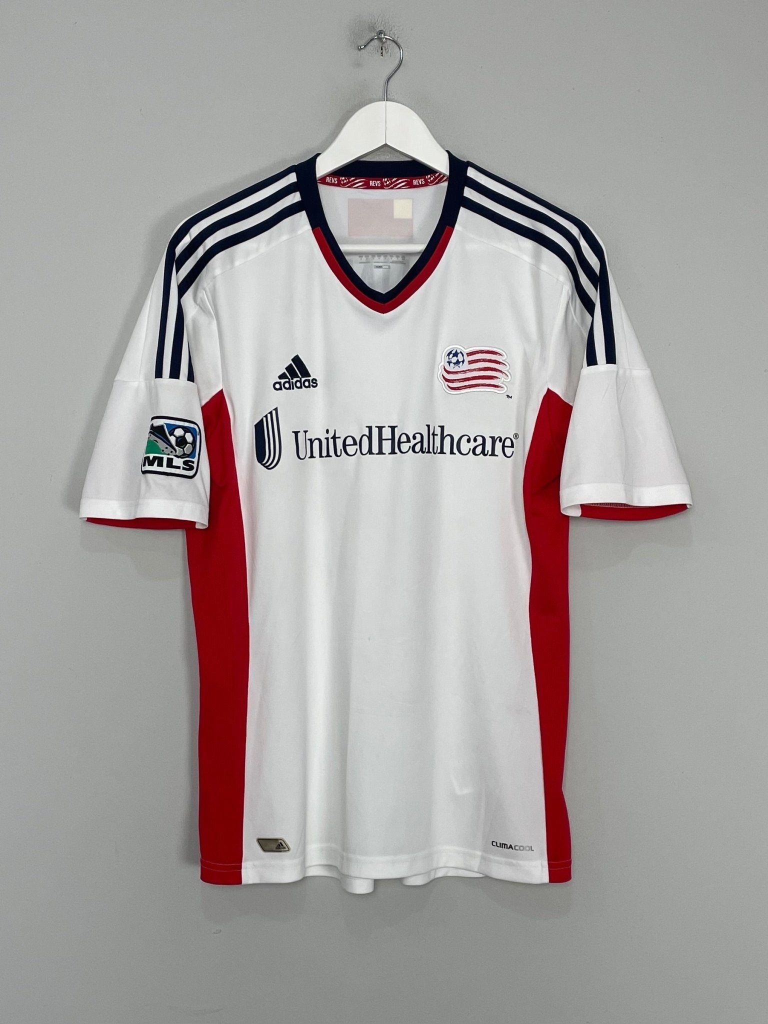 Shop 2013/14 NEW ENGLAND REVOLUTION FAGUNDEZ #14 AWAY SHIRT (M) ADIDAS, classic football shirts, vintage football shirts & retro soccer jerseys at Cult Kits
