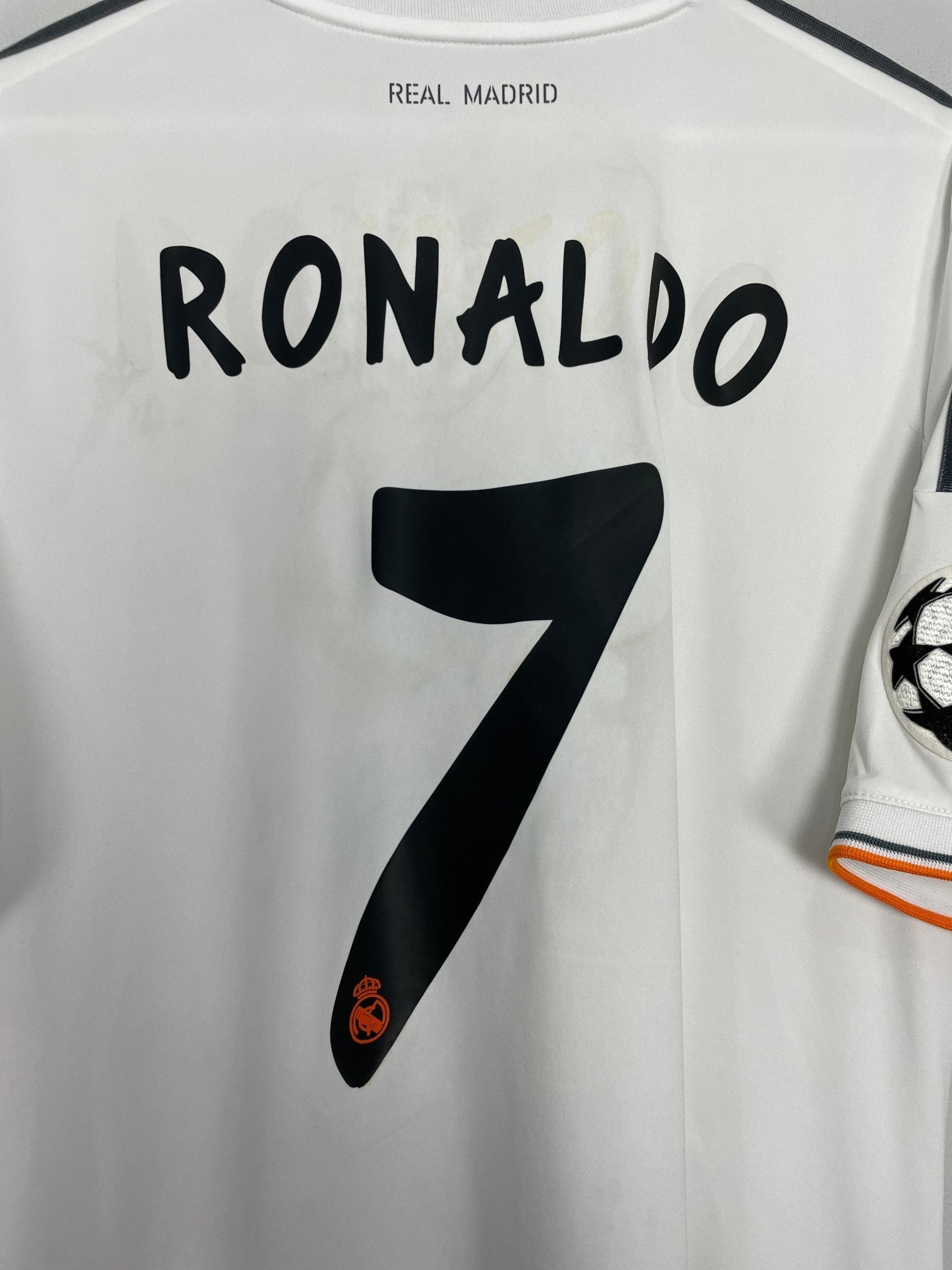 Shop 2013/14 REAL MADRID RONALDO #7 *CL FINAL* HOME SHIRT (L) ADIDAS, classic football shirts, vintage football shirts & retro soccer jerseys at Cult Kits