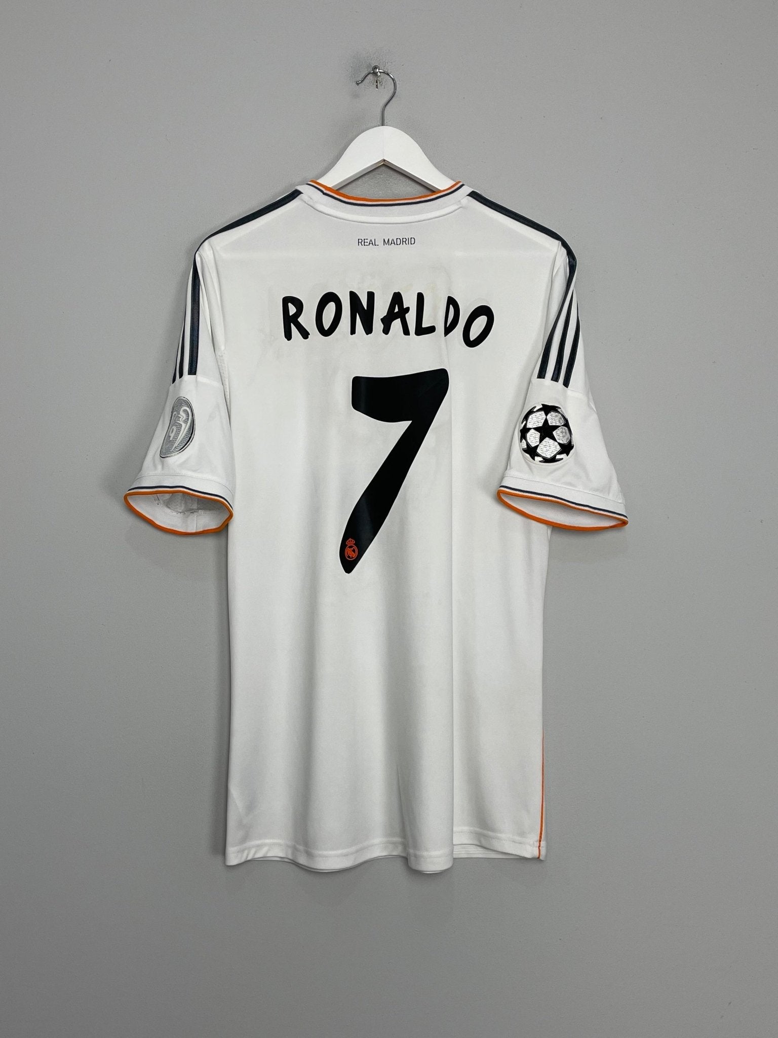 Shop 2013/14 REAL MADRID RONALDO #7 *CL FINAL* HOME SHIRT (L) ADIDAS, classic football shirts, vintage football shirts & retro soccer jerseys at Cult Kits