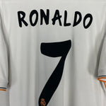 Shop 2013/14 REAL MADRID RONALDO #7 HOME SHIRT (M) ADIDAS, classic football shirts, vintage football shirts & retro soccer jerseys at Cult Kits