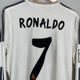 2013/14 REAL MADRID RONALDO 7 L/S HOME SHIRT (L) ADIDAS - Cult Kits - Large - Buy Vintage Football Shirts, Authentic Retro Football Shirts For Sale, Classic Football Shirts & Soccer Jersey