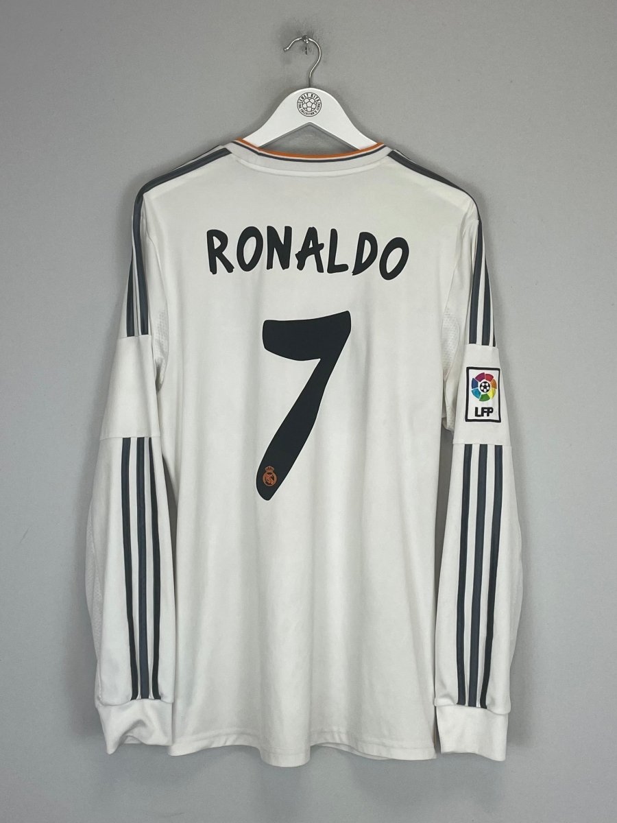 2013/14 REAL MADRID RONALDO 7 L/S HOME SHIRT (L) ADIDAS - Cult Kits - Large - Buy Vintage Football Shirts, Authentic Retro Football Shirts For Sale, Classic Football Shirts & Soccer Jersey