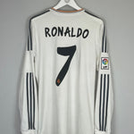 2013/14 REAL MADRID RONALDO 7 L/S HOME SHIRT (L) ADIDAS - Cult Kits - Large - Buy Vintage Football Shirts, Authentic Retro Football Shirts For Sale, Classic Football Shirts & Soccer Jersey