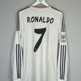 2013/14 REAL MADRID RONALDO 7 L/S HOME SHIRT (L) ADIDAS - Cult Kits - Large - Buy Vintage Football Shirts, Authentic Retro Football Shirts For Sale, Classic Football Shirts & Soccer Jersey