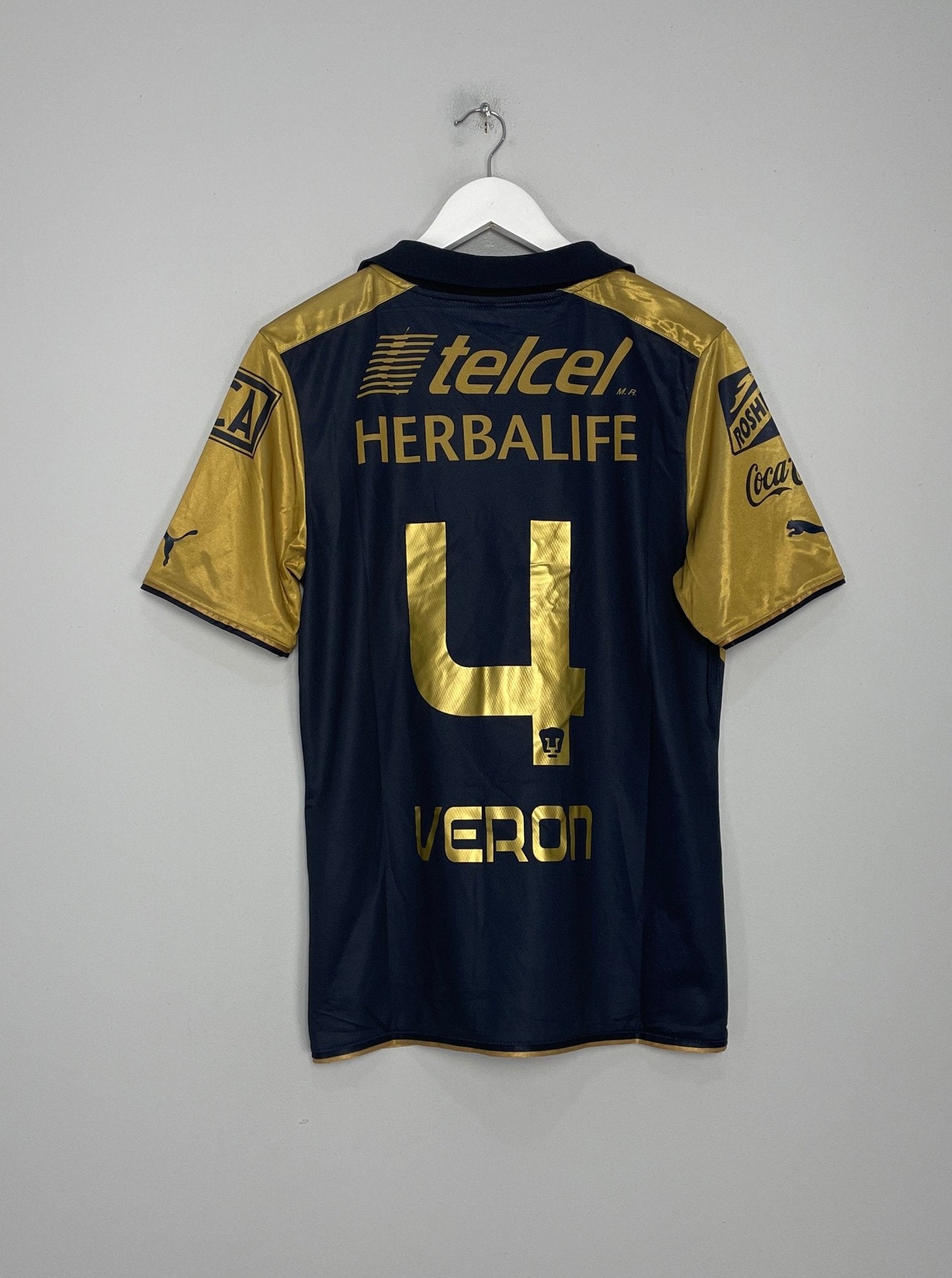 Shop 2013/14 UNAM PUMAS VERON #4 AWAY SHIRT (M) PUMA, classic football shirts, vintage football shirts & retro soccer jerseys at Cult Kits