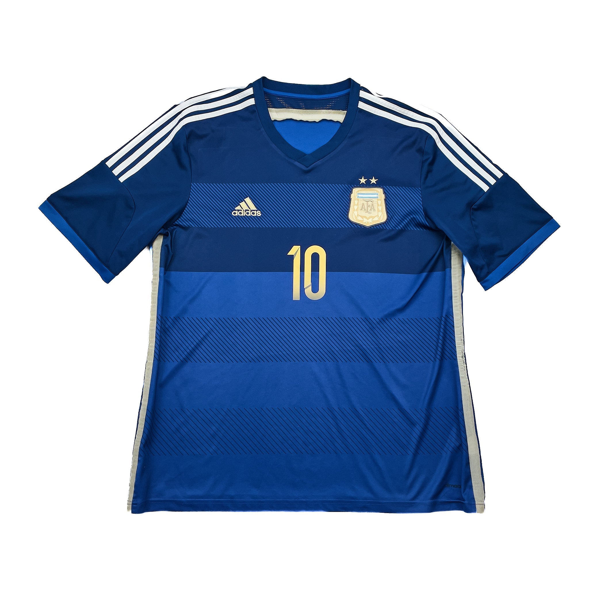 Buy 2013/15 Argentina Messi 10 Away Shirt (XL) Adidas ~ Free worldwide shipping ~ Authentic Vintage Football Shirts from Cult Kits