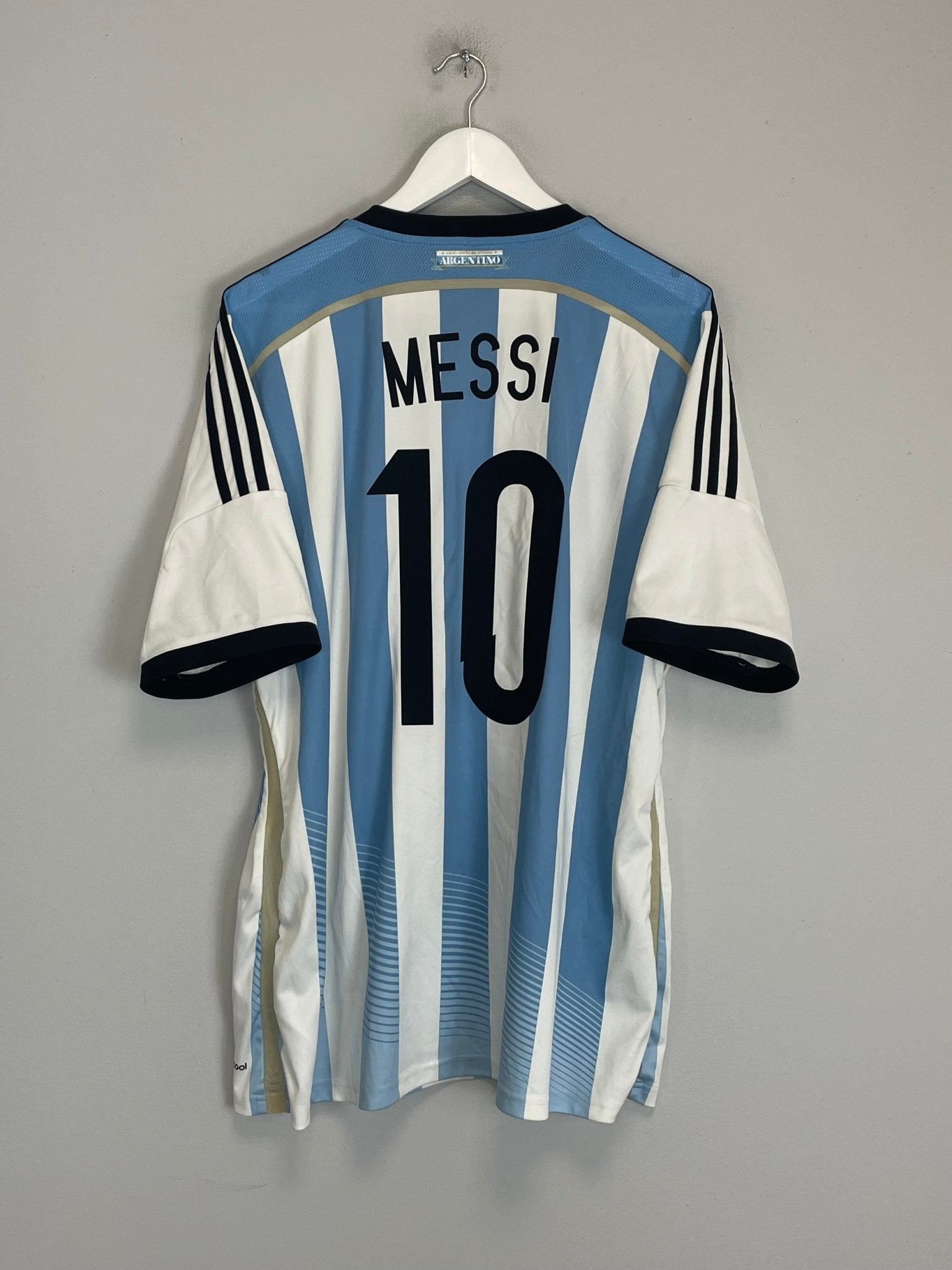 Shop 2013/15 ARGENTINA MESSI #10 HOME SHIRT (XL) ADIDAS, classic football shirts, vintage football shirts & retro soccer jerseys at Cult Kits