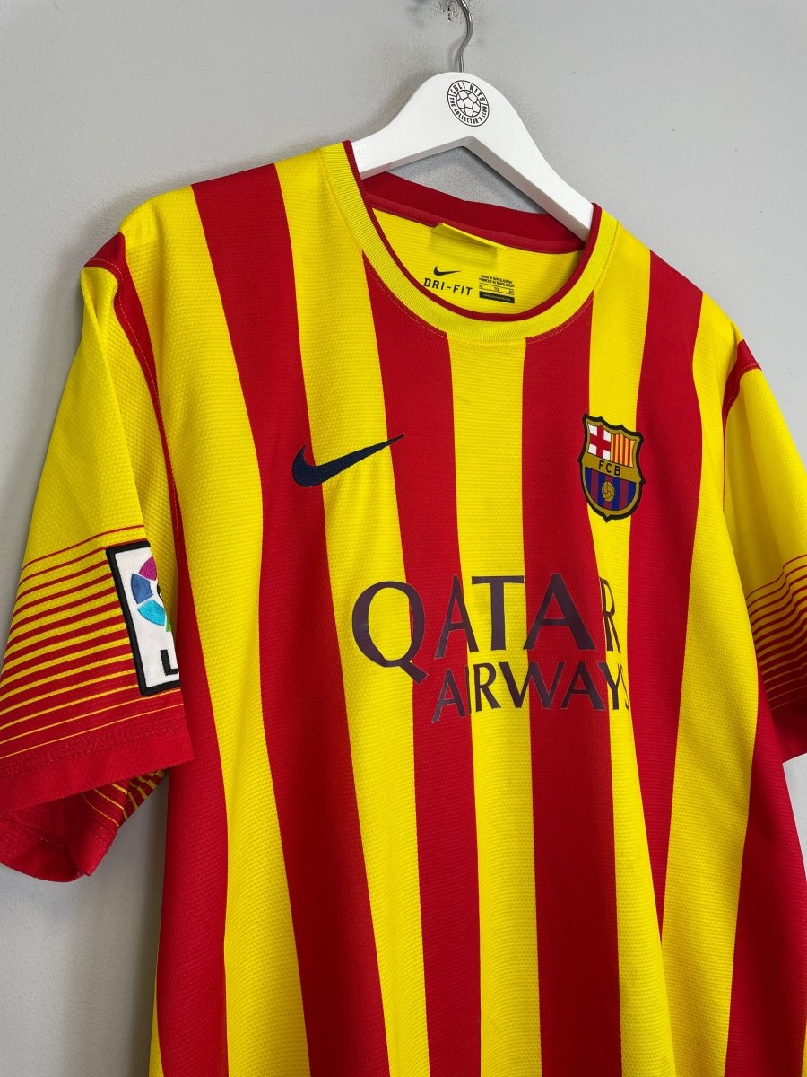 2013/15 BARCELONA MESSI 10 AWAY SHIRT (XL) NIKE - Cult Kits - XL - Buy Vintage Football Shirts, Authentic Retro Football Shirts For Sale, Classic Football Shirts & Soccer Jersey