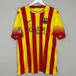 Shop 2013/15 BARCELONA MESSI #10 AWAY SHIRT (XL) NIKE, classic football shirts, vintage football shirts & retro soccer jerseys at Cult Kits