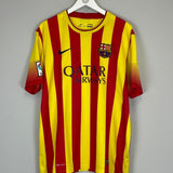 2013/15 BARCELONA MESSI 10 AWAY SHIRT (XL) NIKE - Cult Kits - XL - Buy Vintage Football Shirts, Authentic Retro Football Shirts For Sale, Classic Football Shirts & Soccer Jersey