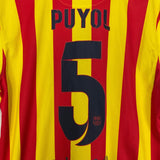 Shop 2013/15 BARCELONA PUYOL #5 AWAY SHIRT (L) NIKE, classic football shirts, vintage football shirts & retro soccer jerseys at Cult Kits