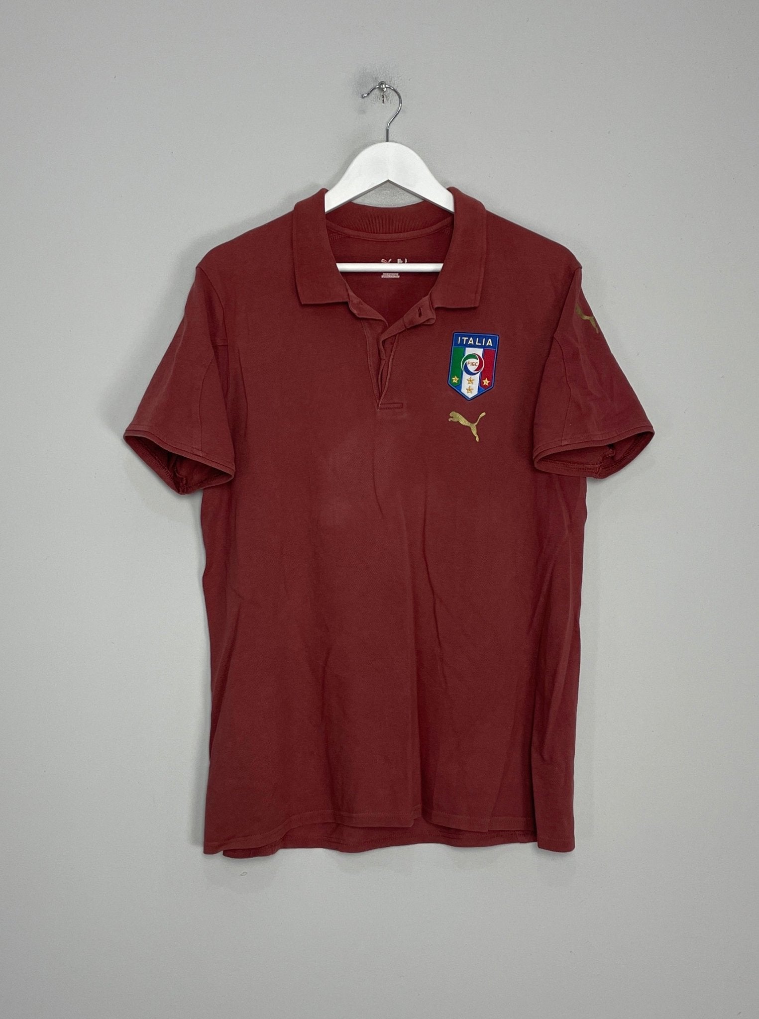 Shop 2013/15 ITALY POLO SHIRT (L) PUMA, classic football shirts, vintage football shirts & retro soccer jerseys at Cult Kits