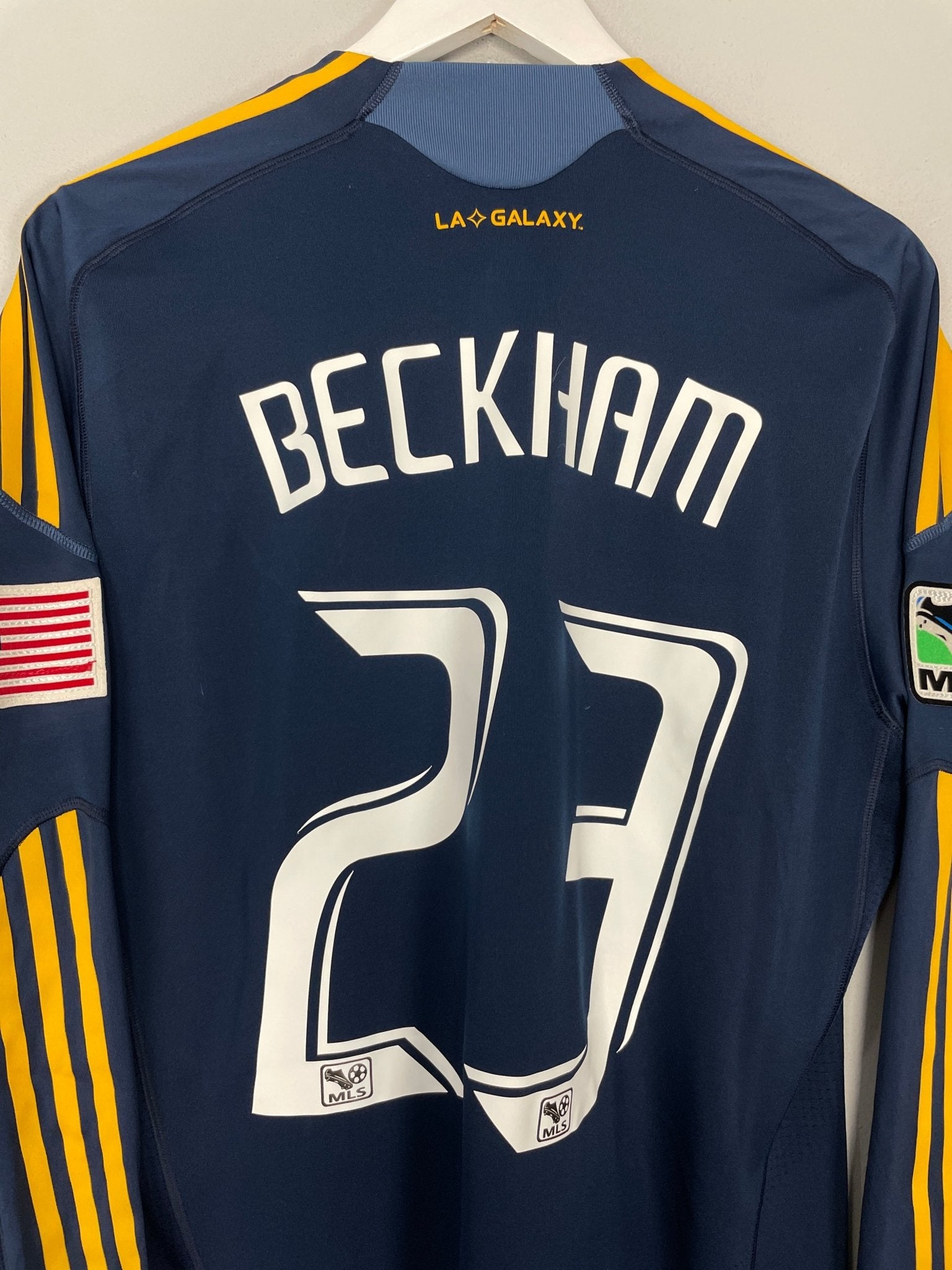 2013/15 LA GALAXY BECKHAM #23 *PLAYER ISSUE* L/S AWAY SHIRT (L