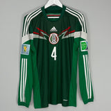 Shop 2013/15 MEXICO R.MARQUEZ #4 L/S HOME SHIRT (M) ADIDAS, classic football shirts, vintage football shirts & retro soccer jerseys at Cult Kits