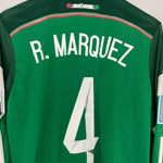 Shop 2013/15 MEXICO R.MARQUEZ #4 L/S HOME SHIRT (M) ADIDAS, classic football shirts, vintage football shirts & retro soccer jerseys at Cult Kits