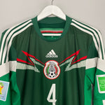 Shop 2013/15 MEXICO R.MARQUEZ #4 L/S HOME SHIRT (M) ADIDAS, classic football shirts, vintage football shirts & retro soccer jerseys at Cult Kits