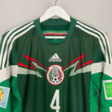 Shop 2013/15 MEXICO R.MARQUEZ #4 L/S HOME SHIRT (M) ADIDAS, classic football shirts, vintage football shirts & retro soccer jerseys at Cult Kits