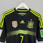 Shop 2013/15 SPAIN #7 AWAY SHIRT (M) ADIDAS, classic football shirts, vintage football shirts & retro soccer jerseys at Cult Kits