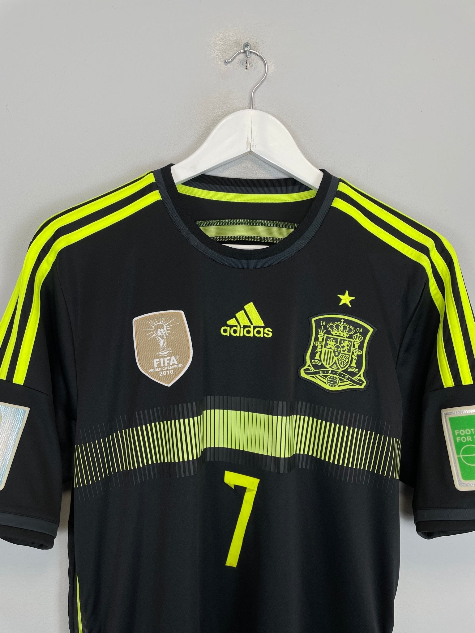 Shop 2013/15 SPAIN #7 AWAY SHIRT (M) ADIDAS, classic football shirts, vintage football shirts & retro soccer jerseys at Cult Kits