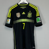 Shop 2013/15 SPAIN #7 AWAY SHIRT (M) ADIDAS, classic football shirts, vintage football shirts & retro soccer jerseys at Cult Kits
