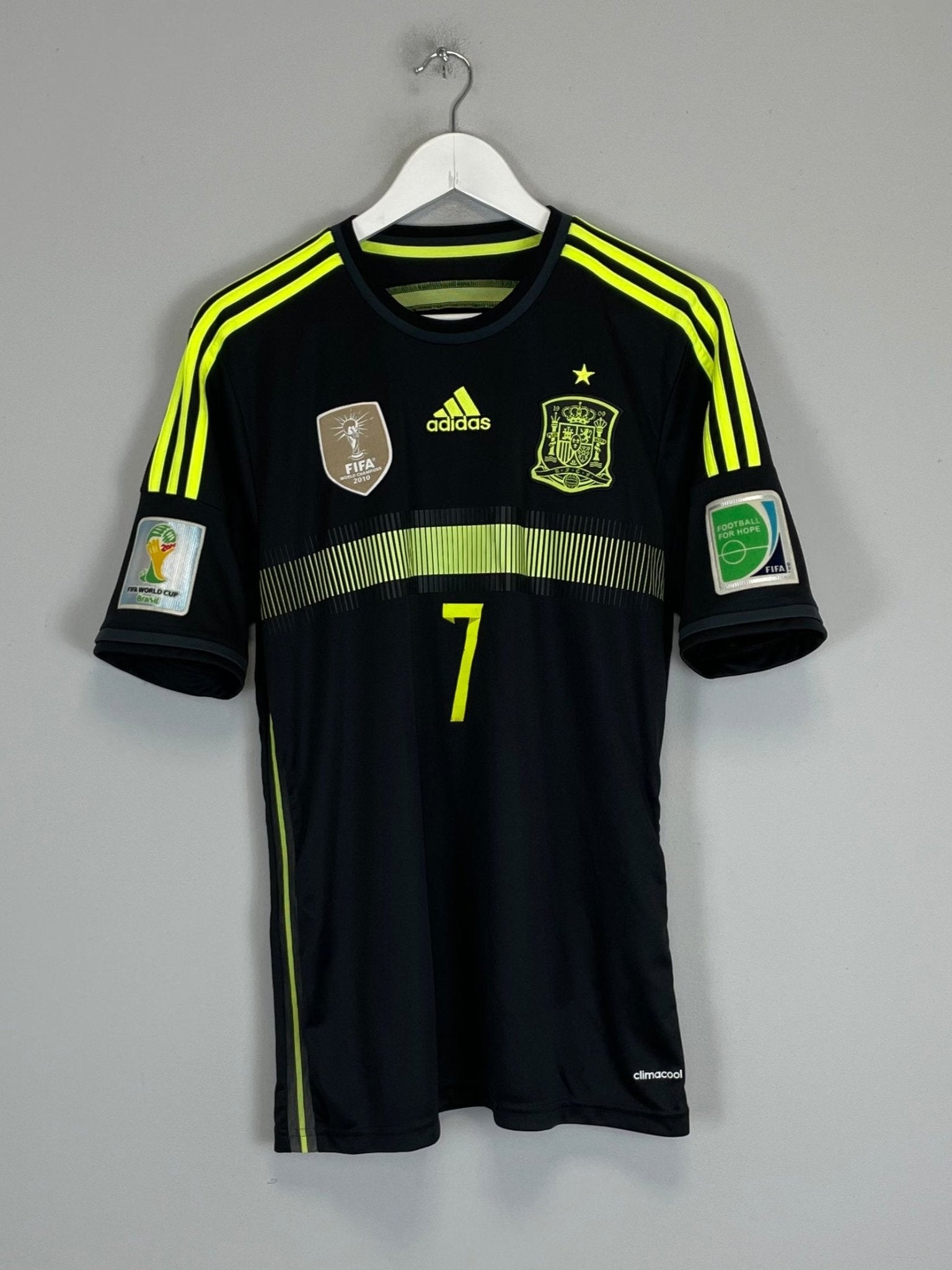 Shop 2013/15 SPAIN #7 AWAY SHIRT (M) ADIDAS, classic football shirts, vintage football shirts & retro soccer jerseys at Cult Kits