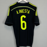 Shop 2013/15 SPAIN A.INIESTA #6 AWAY SHIRT (L) ADIDAS, classic football shirts, vintage football shirts & retro soccer jerseys at Cult Kits