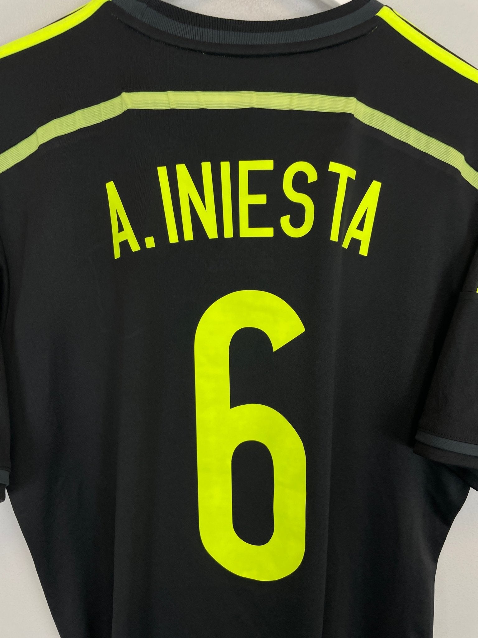 Shop 2013/15 SPAIN A.INIESTA #6 AWAY SHIRT (L) ADIDAS, classic football shirts, vintage football shirts & retro soccer jerseys at Cult Kits