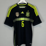 Shop 2013/15 SPAIN A.INIESTA #6 AWAY SHIRT (L) ADIDAS, classic football shirts, vintage football shirts & retro soccer jerseys at Cult Kits