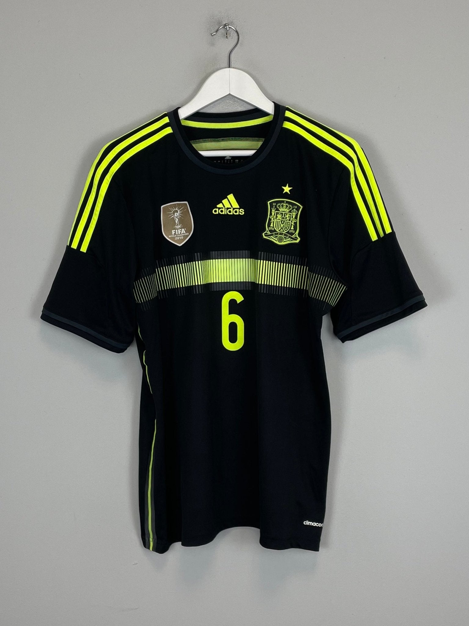 Shop 2013/15 SPAIN A.INIESTA #6 AWAY SHIRT (L) ADIDAS, classic football shirts, vintage football shirts & retro soccer jerseys at Cult Kits
